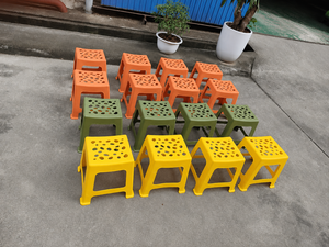 Durable Square Plastic Stools for Cafes Restaurants and <b>Outdoor</b> Events with <b>Stackable</b> Lightweight Design - Product Image 6
