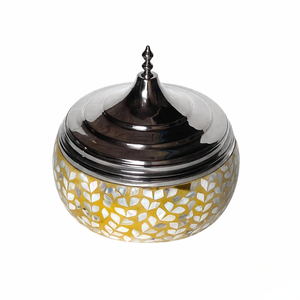 Mother of Pearl Inlay Wooden Casserole Set | Stainless Steel Food Warmer Hotpot | Premium Serving Dish Cookware <b>Gift</b> Collection - Product Image 2