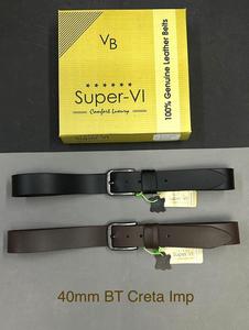BT CREATA Genuine Cow Hide Leather Western Alloy <b>Belt</b> Pin Buckle Adjustable Casual Waist 40mm Solid Pattern <b>Jeans</b> Formal Wear - Product Image 1