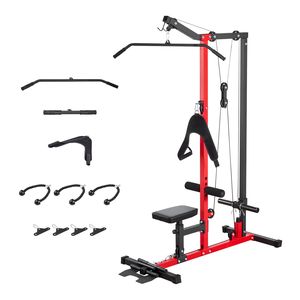 LAT Pull <b>Machine</b> 3 1 <b>Row</b> Home Gym Cable <b>Machine</b> 4 Level Adjustable Foam PC Material 3 Level Adjustable Seat for Arm Exercise - Product Image 1