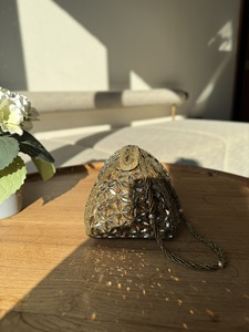 Lotus Hotfix Crystal Clutch Bag Elegant Floral Evening <b>Handbag</b> with Sparkling Stone Embellishments for Women Party Wear - Product Image 4