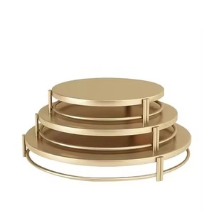 Support à gâteau en métal pour la restauration, plateau de présentation de desserts, plateau à cupcakes, décoration de table de mariage, prêt pour les événements - Product Image 3