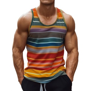 Camisetas sin mangas de cuello alto para hombre, 100% algodón, 220g, estampado digital de leopardo, estilo formal, lavado. - Product Image 3
