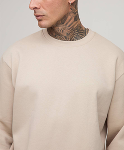 เสื้อสเวตเชิ้ตเนื้อผ้านุ่มพิเศษ สัมผัสนุ่มฟู สำหรับกิจกรรมกลางแจ้ง ผ้าฝ้ายสั่งทำได้ สไตล์คู่รัก สีนู้ด น้ำหนักปานกลาง คอกลม - Product Image 2