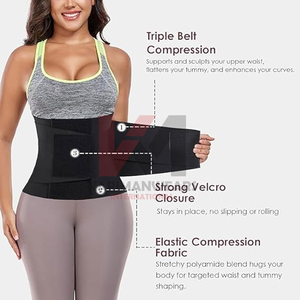 Workout Waist Trainer <b>Belt</b> Men Women Gym Slimming Waist Control Compression Support OEM Supplier - Product Image 2