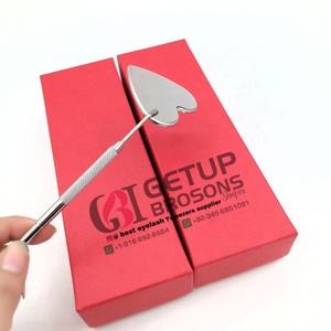 กระจกแต่งหน้าพกพาคุณภาพดีเยี่ยม โครงสแตนเลสทรงหัวใจ ดีไซน์สวยงาม ทนทาน พร้อมสกรีนโลโก้ได้ เหมาะสำหรับต่อขนตาและความงาม - Product Image 1