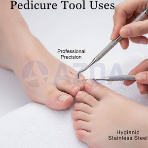 Kit professionnel de lime et de rehausseur pour ongles incarnés en acier inoxydable double face de qualité supérieure pour le soin des pieds - Product Image 4