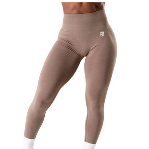 Women Ultra High Rise Seamless Scrunch Leggings <b>Mocha</b> High Stretch Yoga Workout Gym Tummy Control Activewear - Product Image 3