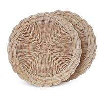 Set de table en rotin tressé naturel, résistant à la chaleur, à prix abordable, pour hôtel, mariage et décoration intérieure