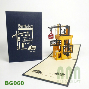 Contracción de cumpleaños Impresión offset personalizada Feliz cumpleaños 3D Pop up Recuerdo Tarjetas de felicitación para la venta - Product Image 4