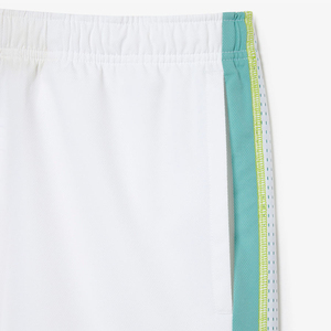 Shorts Bermuda Blancs pour Hommes avec Bande Latérale Séchage Rapide Taille Élastique Style Sportif - Product Image 6