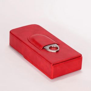 Estuche de Cigarros Portátil de Cuero Premium con Cortador Integrado, Protección de Viaje Incorporada, Multifuncional, Elegante, Ideal para Regalo - Product Image 3