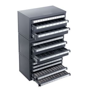Armadietto Dispenser per Punte da Trapano in Acciaio con 3 Cassetti per Formati da 1/16 a 1/2 Pollice, Organizzatore a Cinque Cassetti per Punte da Trapano - Product Image 6