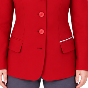 Veste d'équitation rouge pour femme, coupe ajustée, blazer d'équitation professionnel, manteau de compétition équestre, vente en gros personnalisée - Product Image 6