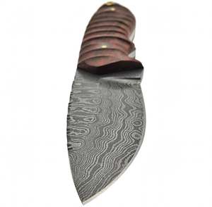 Cuchillo de Cocina Artesanal de Acero de Damasco con Mango de Madera Esculpida, Herramienta de Preparación - Product Image 3