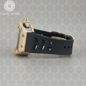 Charm_Jewells Luxury Stainless Steel Watch 40mm Case Analog Mechanical Movement Men's Vintage Fashion Diamond Accents 10 <b>Bar</b> - Product Image 4