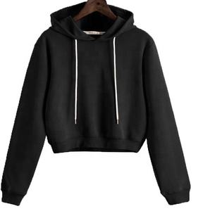 Alta calidad 65% algodón 35% poliéster recortado atletismo Club Full Zip Hood Heather Grey mujer chándal Top sudaderas con capucha - Product Image 6