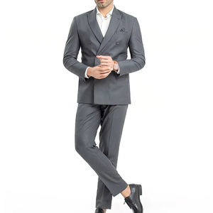 Costume d'affaires trois pièces grande taille pour homme, pantalon, veste et gilet formels tissés pour le bureau et les mariages - Product Image 3