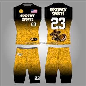 Uniforme 7v7 de Alta Calidad, Uniformes Personalizados de Fútbol Americano con Bandera 7on7, Secado Rápido, Compresión, Sin Mangas - Product Image 1