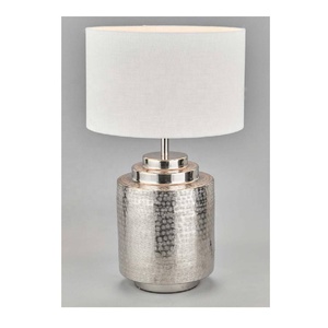 โคมไฟตั้งโต๊ะสีเงินแบบไม่บังแดดด้วยมือสำหรับห้องนั่งเล่นโต๊ะทำงานโต๊ะ nightstand โคมไฟตั้งโต๊ะตกแต่งบ้าน - Product Image 1