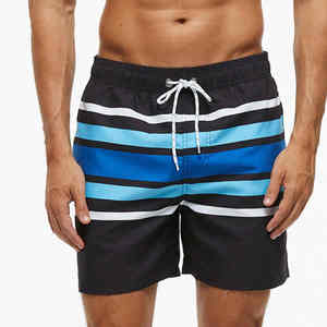 Shorts de Baño para Hombre, Talla Grande, 100% Algodón, Secado Rápido, Transpirables, con Cierre de Cordón, Diseño Liso, Ecológicos, 180g - Product Image 5