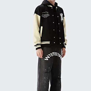 Find similar icon Good Quality Men's Baseball <b>Jackets</b> With Leather Sleeves Wholesale Long Sleeve Leather <b>Jacket</b> - Product Image 3