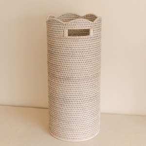 Ensemble de paniers parapluie en rotin tressé festonné, supports de rangement tissés de haute qualité pour parapluies - Product Image 3