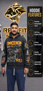Sweat à capuche zippé pour homme, délavé à l'acide, coupe oversize, style streetwear, imprimé graphique, en molleton de coton épais, fabrication OEM - Product Image 6