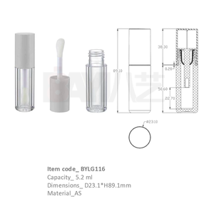 Tubes en plastique transparents de 5 ml pour gloss à lèvres, emballage cosmétique liquide pour maquillage - Product Image 1