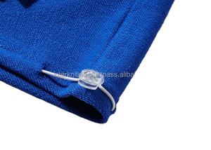 Sweat-shirt à capuche bleu pour homme, coupe droite, épaules tombantes, avec logo sur le devant - Product Image 5