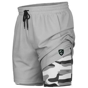Pantalones Cortos Deportivos Transpirables de Secado Rápido para Hombre, Personalizados, de Lona, 2 en 1, con Cierre de Cordón para Correr y Entrenar - Product Image 2