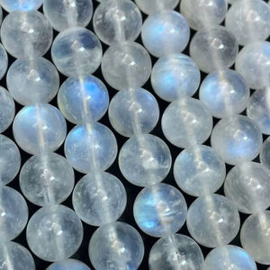 Cuentas de piedra lunar arcoíris natural, cuentas de piedra lunar de alta calidad para la elaboración de joyería - Product Image 1