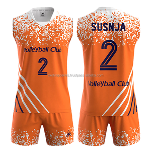 เสื้อวอลเลย์บอลแบบขายส่งปี 2025 น้ำหนักเบา พิมพ์โลโก้ตามสั่ง ชุดสำหรับผู้ชายและผู้หญิง ดีไซน์เฉพาะ พิมพ์ลายด้วยความร้อน 100% - Product Image 5