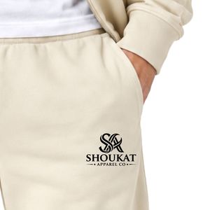 Cream <b>Men's</b> Sweatpants <b>Elastic</b> <b>Waist</b> Jogger Pants Tapered Fit Casual Sports <b>Trousers</b> <b>With</b> Side Pockets Comfortable Everyday - Product Image 5