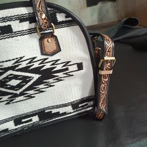 Nuevo Bolso de Mano Estilo Western con Flecos y Diseño Azteca, de Cuero de Alta Calidad para Mujer, con Compartimento Oculto para Portar Objetos - Product Image 3