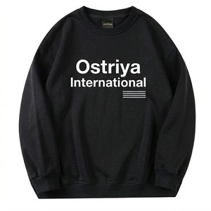Sweat-shirt Ostriya Intl 2026 pour femme, col roulé, léger, respirant, en molleton 100% coton, brodé, à épaules tombantes - Product Image 4