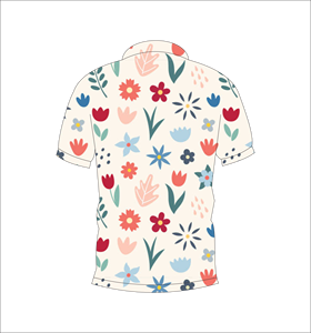 Men's <b>White</b> Multicolor Floral Print <b>Polo</b> Shirt Short Sleeve Casual Summer Fashion Shirt - Product Image 5