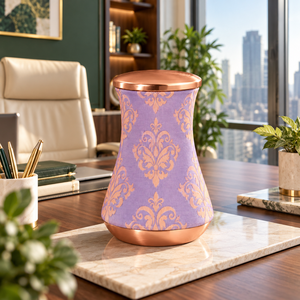 Carafe/Pichet à eau en cuivre de haute qualité avec couvercle en cuivre pour la maison, l'hôtel, la restauration, les cadeaux, la vaisselle de table - Product Image 2