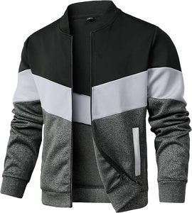Chaqueta Bomber con Bloques de Color de la Bandera de Alemania, para Adultos, de Poliéster, Estilo Nacional, para Todas las Temporadas, con Ribete en Contraste, Cuello Redondo, Ropa Deportiva - Product Image 6
