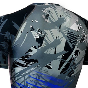 Vêtements de sport MMA à manches courtes avec logo personnalisé, rashguard en spandex imprimé sur mesure pour hommes - Product Image 3