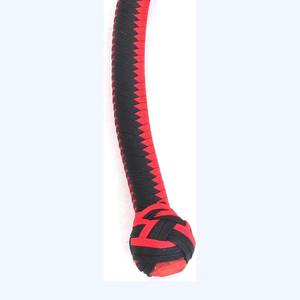 แส้หนัง PU สีดำพร้อมด้ามจับแบบถักสำหรับขี่ม้า - Product Image 2
