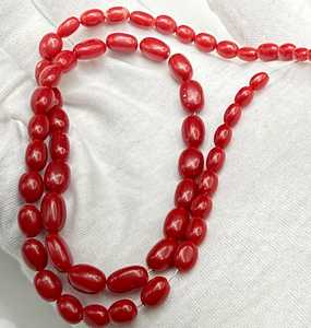 Handmade Coral Oval Stone Beads Statement <b>Necklace</b> with IGI Certification Customizable Gift for Women - Product Image 5