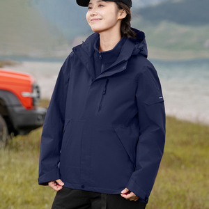 Veste d'alpinisme à capuche pour homme et femme, de haute qualité, OEM, vente en gros, coupe-vent, imperméable, séchage rapide, doublure en polaire - Product Image 5