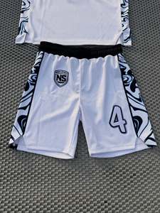 Conjunto de Camiseta de Baloncesto con Logotipo Privado, Sublimada, 46, Blanca y Azul, Unisex, Deportiva, Sin Mangas, Transpirable, que Absorbe la Humedad, Precio de Fábrica - Product Image 5