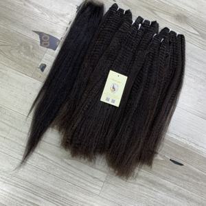 Extensiones de Cabello Humano de Primera Calidad, Cabello Virgen con Cutículas Alineadas, Extensiones de Cabello Liso Rizado con Cierre de Encaje, Vietnam - Product Image 5