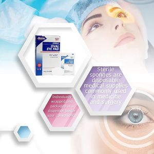 แผ่นป้องกันดวงตารูปไข่600เคสดูดซับปราศจากน้ำยางห่อแยกกันด้วยแท็บที่ง่ายปิดผนึกขอบปลอดเชื้อ - Product Image 5