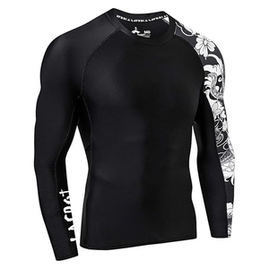 Camiseta de Compresión para Hombre, Manga Larga, Protección UV, Secado Rápido, para Entrenamiento, Gimnasio, Fitness, Ropa Deportiva, OEM Personalizada - Product Image 1