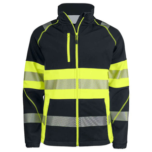 High Visibility Reflective Zippered Safety <b>Jacket</b> Durable Protective Workwear - Product Image 2