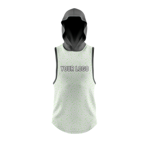 Maillot de football 7v7 à micro-motifs pour garçons, sans manches, à capuche, et short ajusté, avec logo personnalisé, nom et numéro du joueur, kit d'équipe pour jeunes - Product Image 3