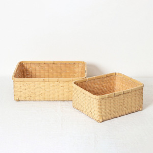 Open-weave storage <b>basket</b> great quality natural <b>bamboo</b> <b>baskets</b> producer cost weaving supplies - Product Image 3